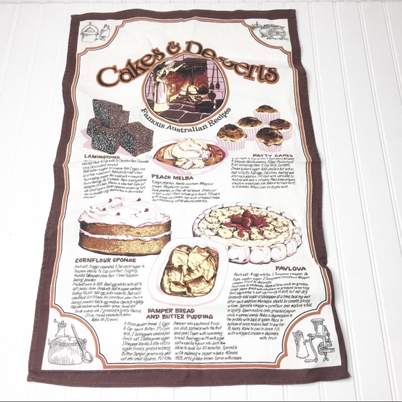 Vintage Other - Vintage Cakes & Desserts Australian Wall Hanging